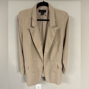 Rachel Zoe tan women’s blazer, L, like-new adorable for any occasion!